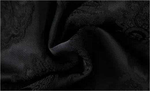 「断码清仓」黑色提花风衣过膝长款收腰外套 L码 ZFYY002 商品图10