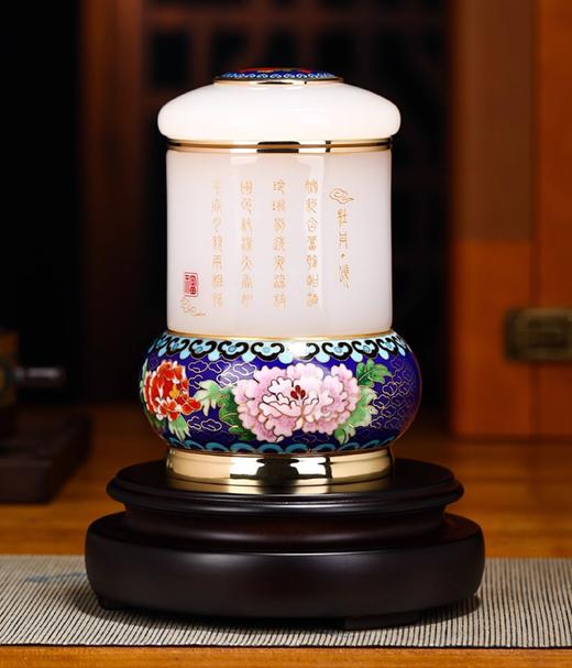 【彼达思】景泰蓝 富贵满堂茶叶罐 掐丝珐琅 商品图0