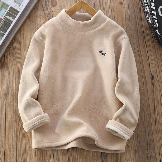 110-170一件过冬打底 儿童半高领打底衫加绒秋冬保暖长袖 商品图4