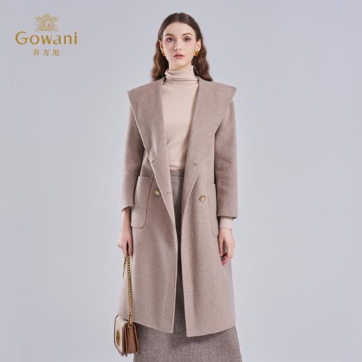 【羊绒】乔万尼秋冬新款羊毛大衣羊绒毛呢连帽外套ET4A849 商品图2