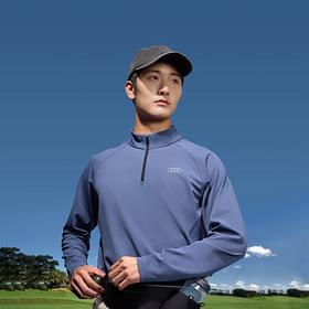 奥迪男士立领套头长袖