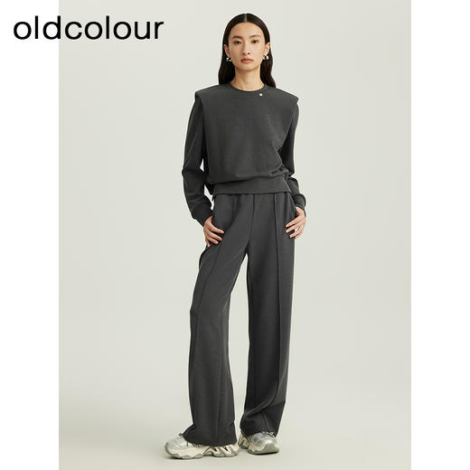 oldcolour秋季新品纯色韩版时尚简约气质百搭宽松女套装Q321403A1 商品图3