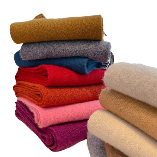 丁摩 纯羊毛围巾男女冬季高级感纯色情侣围巾新款保暖针织围脖5ZF-11105 商品图4