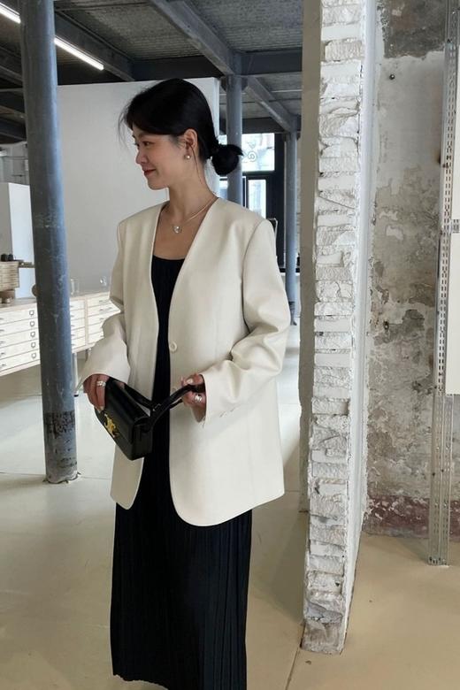 ESTELLICA 优雅气质之选无领西装外套 20700 商品图5