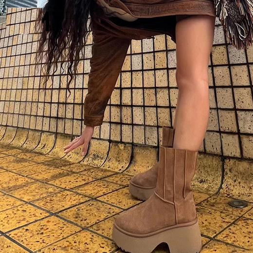 【梅花出品】帕奢利/LAMY人鱼底高筒拉链款铅笔筒雪地靴HZ0039 商品图5