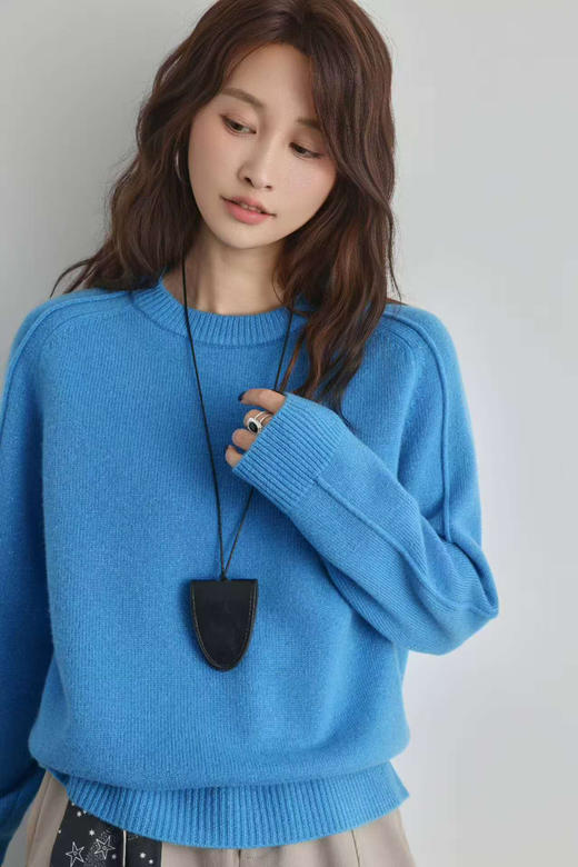 【团购 2025年 纯羊毛 圆领】多色 镶嵌金丝款 纯羊毛 羊毛衫 请手洗或轻柔机洗哦 柔软 亲肤 商品图12