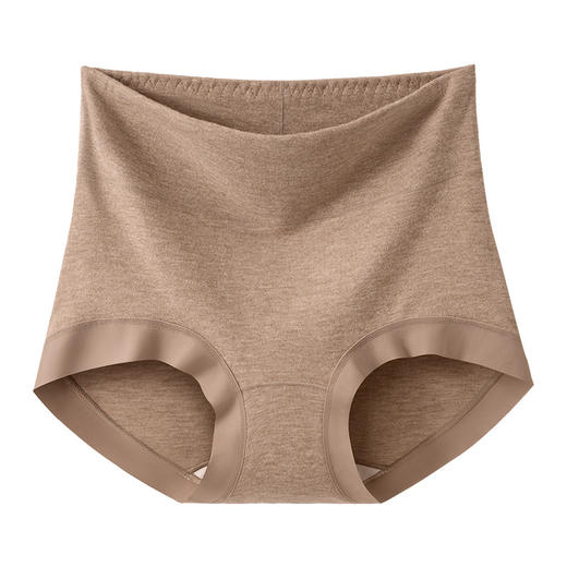 雀说 【3条】冬季保暖大码高腰彩棉磨毛加厚款秋冬高腰提臀收腹内裤W7839 商品图4