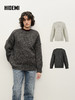 HIDEMI 极简大廓形圆领粗棒针羊驼毛羊毛混纺花纱宽松慵懒毛衣 商品缩略图0