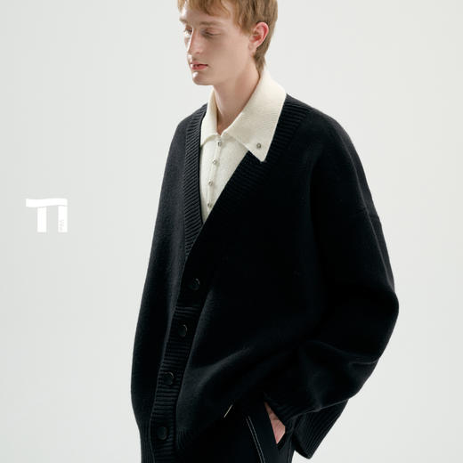 TIWILLTANG启世录“谧屿煦桁”假两件套头毛衫 商品图1