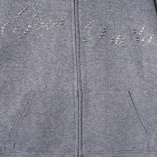 25184SDSA男士秋冬新款痞帅男装美式简约烫钻字母拉链连帽卫衣百搭宽松 商品图3