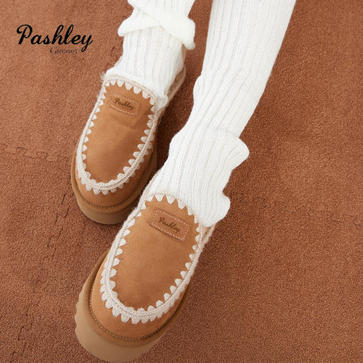 【梅花出品】帕奢利/LAMY织利爱斯基摩羊皮毛一体包头半拖HZ0037P 商品图1