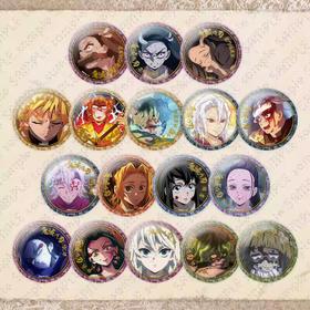 鬼灭之刃 角色绘卷终期 烫金徽章 吧唧 B款 17包/盒 谷子