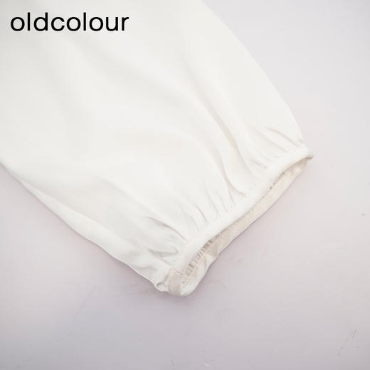 oldcolour欧珂春季新款商场同款圆领拼色休闲长袖衬衫女Q140118A1 商品图3