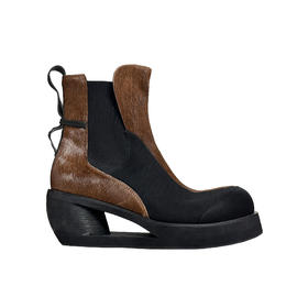 SCRY Dig Lug Boots "Black/Brown Horse"鞋履