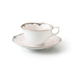 【旬彩】进口有田烧文山窑铂金牡丹系列杯碟套装LW005