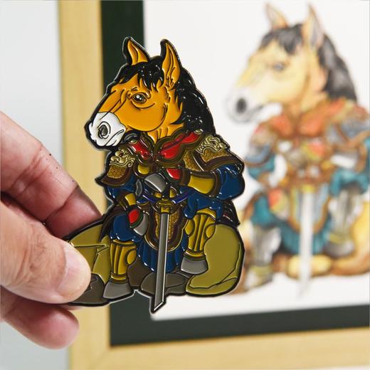 生肖马冰箱贴 2026丙午火马年动物文创 十二生肖 华夏甲胄 创意金属磁吸装饰【海峡书局 官方正版 48小时发货】 商品图2