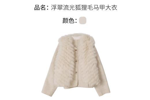 【门店同款】ENJOY冬季“暖冬知性”浮翠流光狐狸毛马甲大衣 167144524（可以分开穿的两件套） 商品图4