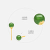 EOV20-A-X013EOV001601 周大福CHOW TAI FOOK 经典大气18K金和田玉耳饰耳钉 商品缩略图3