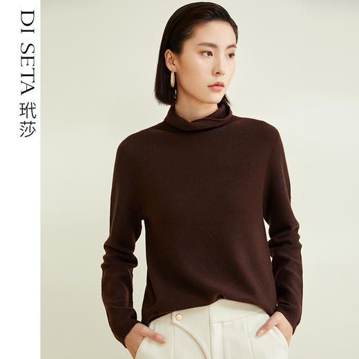 【特价】玳莎半高领/半高领套头毛衣女 混金葱高级感优雅长袖针织毛衫   CD33302/CD33301 商品图4