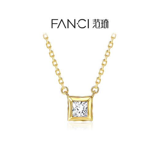 Fanci范琦【甜心巧克力系列】小方巧项链简约925银锁骨链送女友生日礼物 商品图0