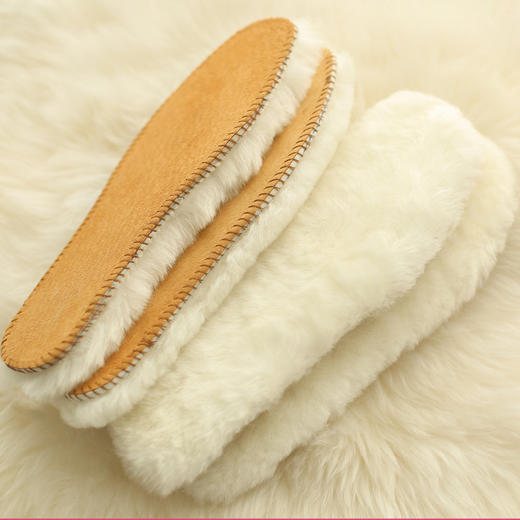 丁摩 【两双装】保暖（羊毛绒）鞋垫冬男女皮毛一体雪地靴加绒加厚毛鞋垫5ZF-HT01 商品图1