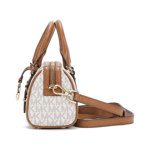 193599293363 迈克高仕MICHAEL KORS 【品牌官方质保】MK Bedford 超小号老花拼色斜挎单肩波士顿包 商品图2