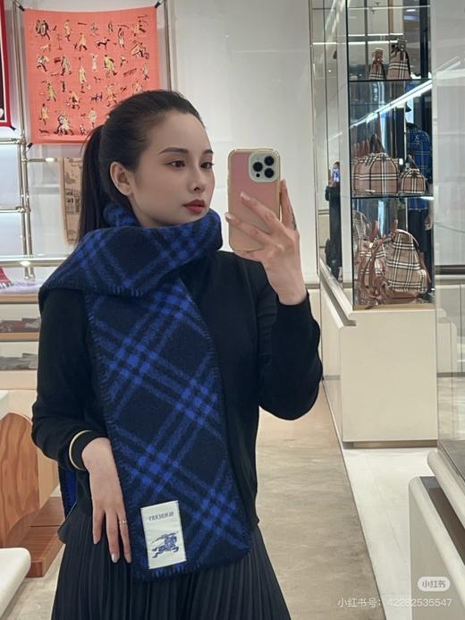 全智贤同款Burberr*羊毛格子围巾 商品图12