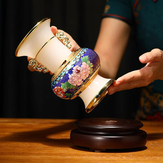 【彼达思】景泰蓝 富贵平安花瓶 掐丝珐琅商务送礼 商品图1