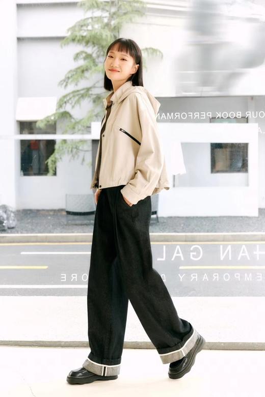 LNNNS 简约米色短款连帽外套 20962 商品图4