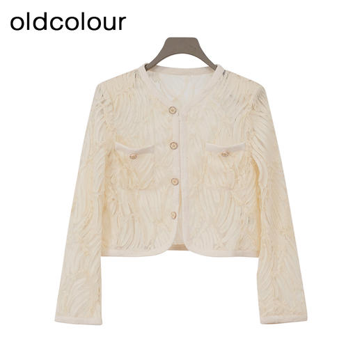 oldcolour欧珂春季时尚商场同款纯色长袖短外套女Q140407A1 商品图0