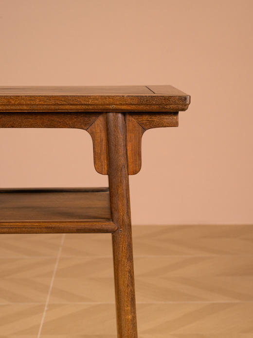 清早期	紫檀夹头榫刀牙板带屉平头案 商品图1