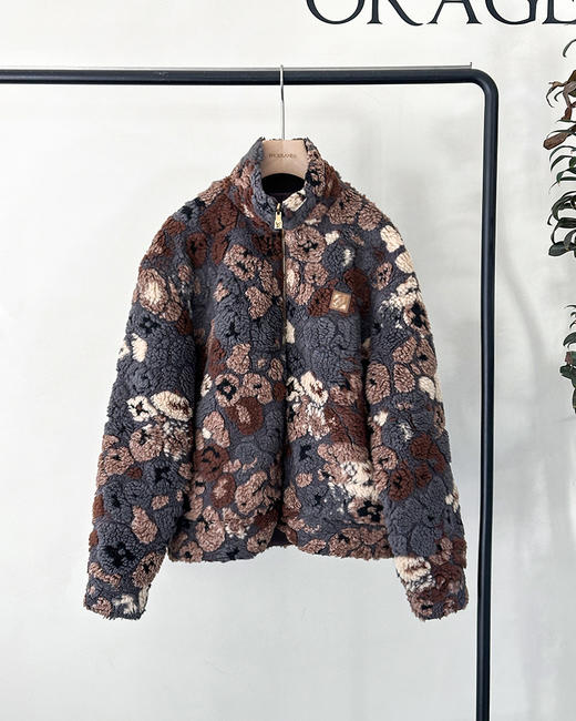 现货 THS-限时 驴家 情侣款 秋冬氛围感彩色3D抓绒花卉图案双面保暖夹克 QF089 商品图7