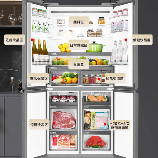 海尔（Haier）冰箱 BCD-540WGHTD14GPU1（灰） 商品图6