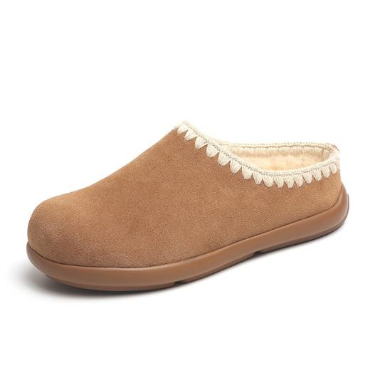 雀说 牛皮羊毛雪地靴女冬季保暖棉鞋面包鞋加绒小土豆勃肯鞋 商品图4