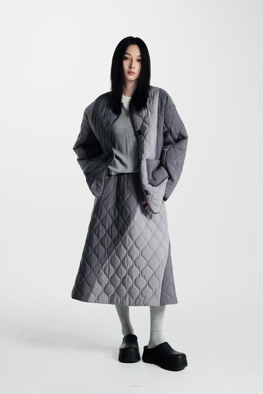 SIA SAYLOR 个性时尚菱形格拼色夹棉棉衣外套 21121 商品图4