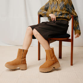 【梅花出品】帕奢利/LAMY人鱼底高筒拉链款铅笔筒雪地靴HZ0039