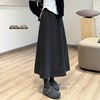 极简平腰羊毛混纺狂遮肉优雅长裙伞裙冬季保暖半身裙 商品缩略图10