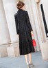 「断码清仓」黑色提花风衣过膝长款收腰外套 L码 ZFYY002 商品缩略图3