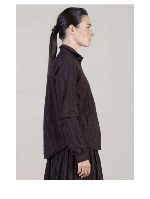 Bergfabel棕条纹修身款衬衣 商品图11