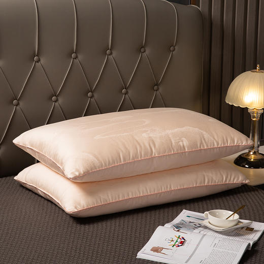 多喜爱 美眠康 冰姿枕蚕丝蛋白枕 真蚕丝高回弹超柔软 珍珠白/珊瑚粉 商品图2