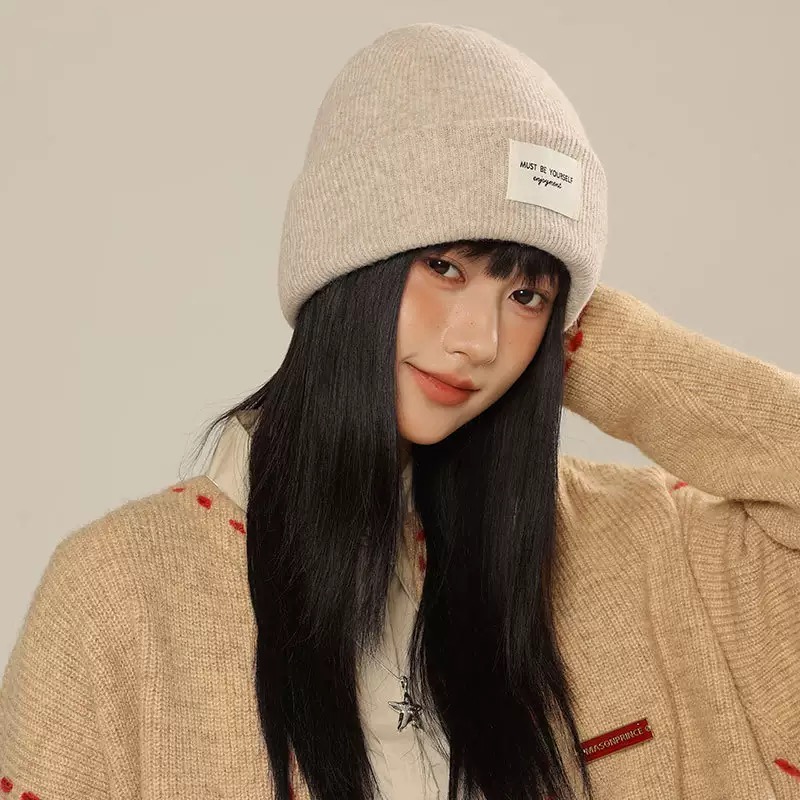 「DANMO羊毛韩系针织帽」舒适佩戴亲肤触感 耐用不变形 佩戴更舒适 甜美休闲