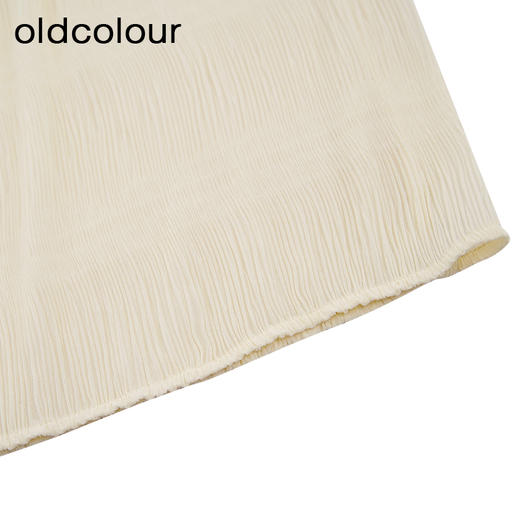 oldcolour欧珂春季商场同款休闲圆领纯色中袖连衣裙女Q131018A1 商品图4