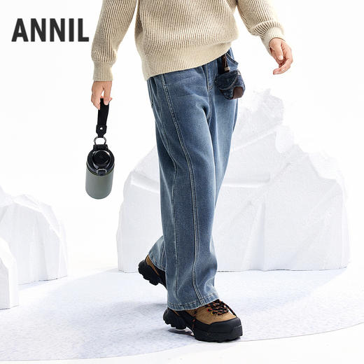 【实体店同款】男童全腰牛仔长裤冬季新款安奈儿童装AB546047 商品图2