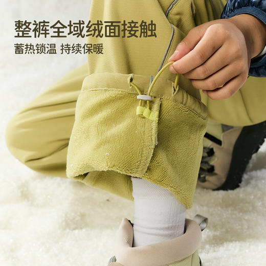 onmygame【加绒彩壳裤】儿童户外长裤防泼水加绒保暖裤子25秋冬新款 商品图1
