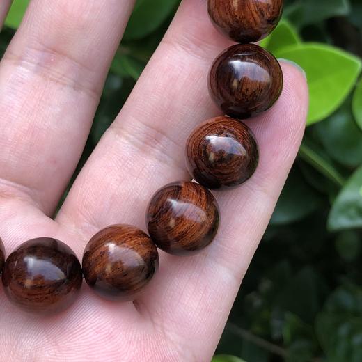 【青山特惠】特价1.2*17颗海南黄花梨紫油梨老料手串h102 商品图3