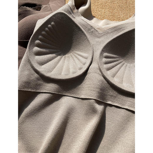 WS 286603『保暖背心』带胸垫保暖背心无痕加绒超舒服秋冬内衣 商品图4