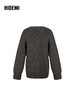 HIDEMI 极简大廓形圆领粗棒针羊驼毛羊毛混纺花纱宽松慵懒毛衣 商品缩略图7
