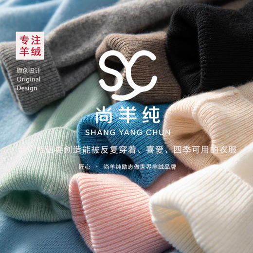 9色baby小山羊绒 羊绒衫女纯羊绒打底衫通勤简约 商品图1