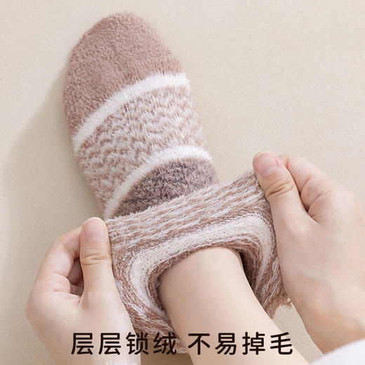毛茸茸的珊瑚绒中筒袜子，超柔软，超级暖，可以穿着睡觉的袜子 商品图2