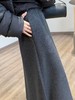 极简平腰羊毛混纺狂遮肉优雅长裙伞裙冬季保暖半身裙 商品缩略图7